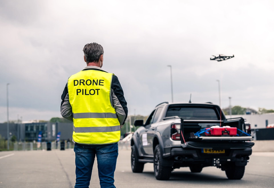 FOTOKITE met lanceervoertuig